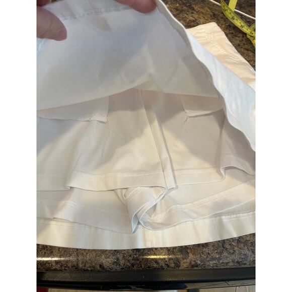 Lady Hagen Golf Skort White Zip Back Pockets Size 4 Cotton Blend - Picture 5 of 7